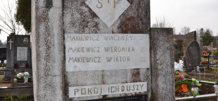 Grób żołnierza AK Wiktora Makiewicza pseud. Płomień w Bujwidzach