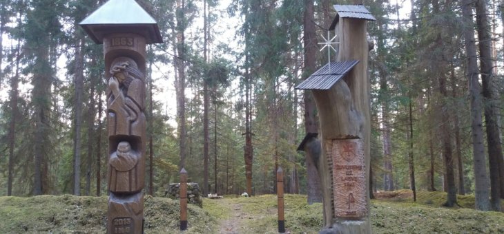 Groby powstańców styczniowych na cmentarzu w Mińczy