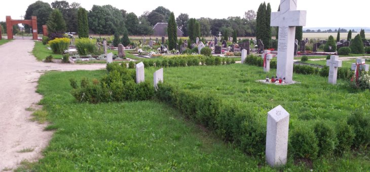 Kwatera żołnierzy AK na cmentarzu w Ejszyszkach