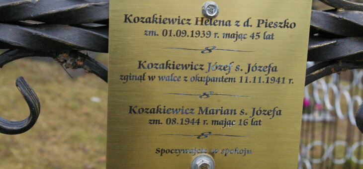 Grób Józefa Kozakiewicza w Szumsku